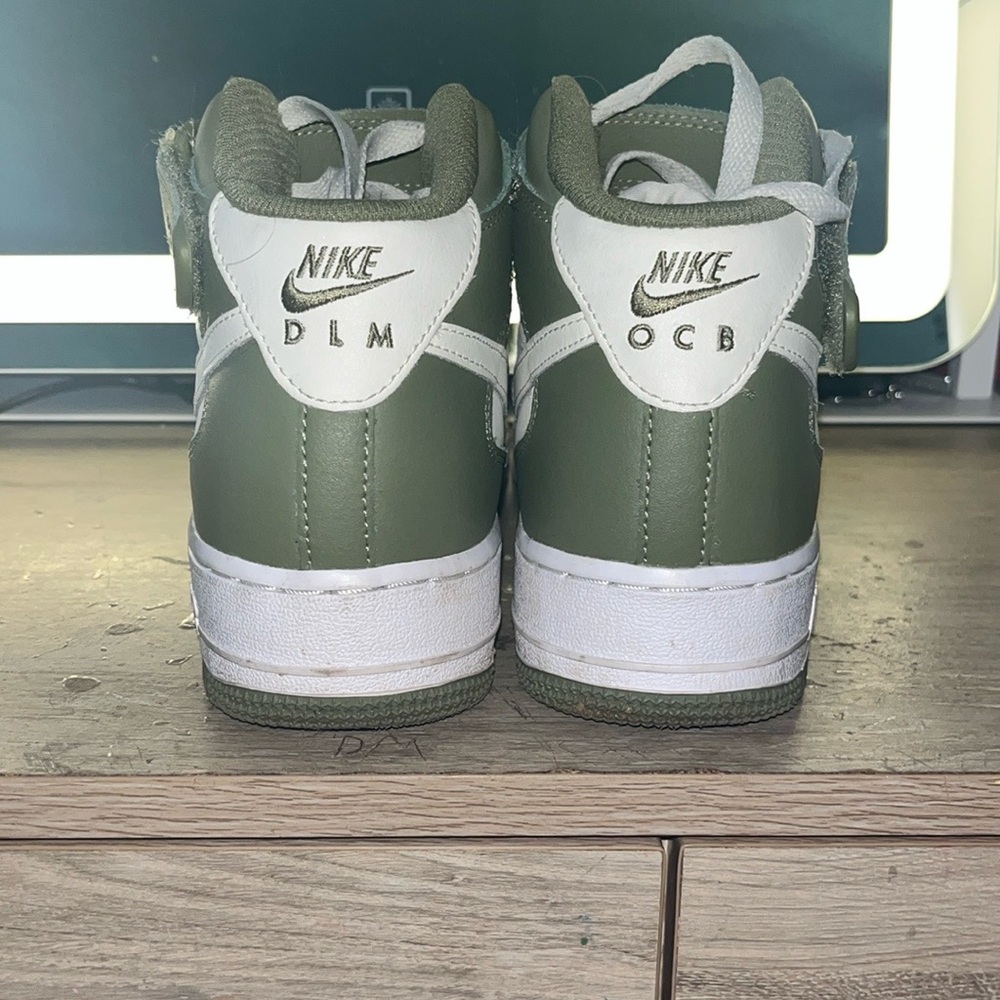 Nike Green and White Sneakers Air Force 1